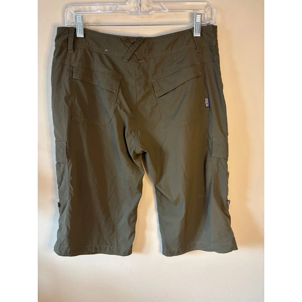 Patagonia Quandary Cargo Shorts Womens 8 Olive Green Hiking Outdoor 57246 SP12